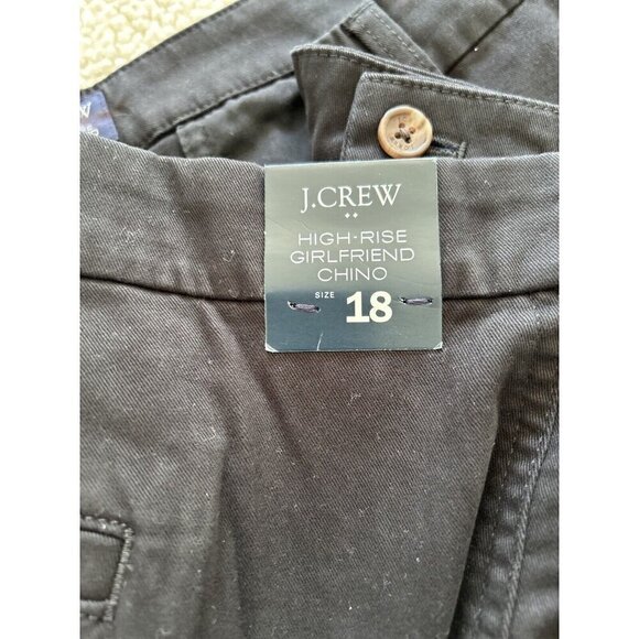 J.Crew  Womens High Rise Girlfriend Chino Black Size 18 - Picture 6 of 12